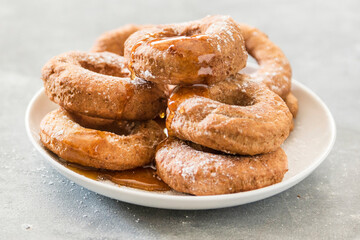 donuts and honey hand made