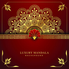 Luxury Golden Mandala Design on Minimal Background