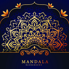 Luxury Golden Mandala Design on Minimal Background