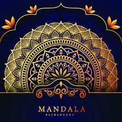 Luxury Golden Mandala Design on Minimal Background