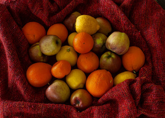 An assortment of fruits and vegetables on the table