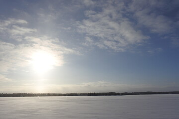 sunrise over the river