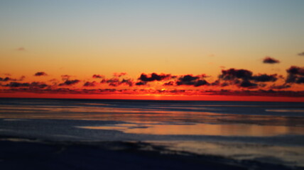 sunset on the sea