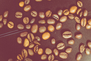 coffee beans close-up background