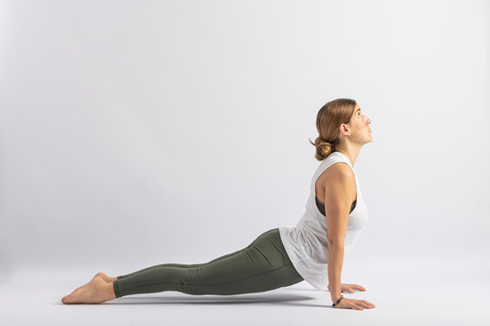 (6-104) Upward Facing Dog Pose (Urdhva Mukha Svanasana) Yoga Postures (Asana)