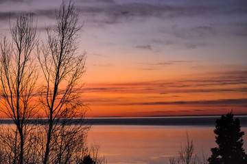 Naklejka na ściany i meble Morning on Lake Superior