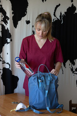 A nurse working hard at the hospital