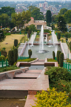 Amazing view in Bagh-E-Bahu garden with fountain