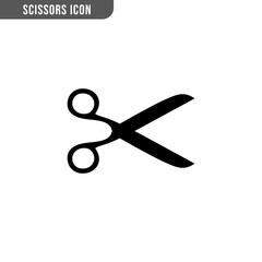 Scissors vector icon. Simple flat icon. Scissor silhouette.