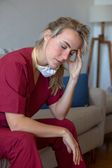 A nurse working hard at the hospital