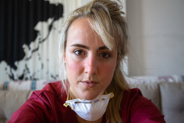 A nurse working hard at the hospital