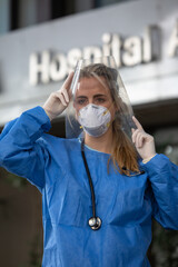 A nurse working hard at the hospital