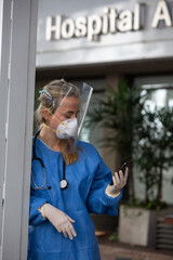 A nurse working hard at the hospital
