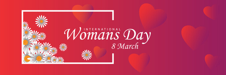 8 March, International Women's Day illustration