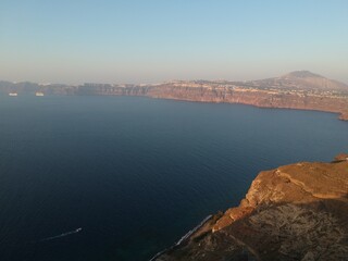 Obraz premium aeria view Santorini´s bay
