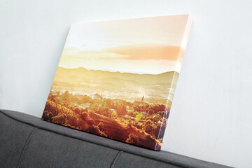 Canvas print stretched on stretcher bar