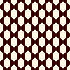 Geometric seamless pattern. Simple surface print. Arrow, diamond shapes motif ornament. Minimal geo modern background