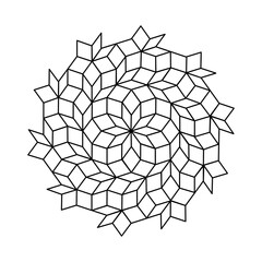 pattern parquet and penrose mosaics. black and white