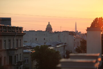 views of St. Petersburg from the roofs