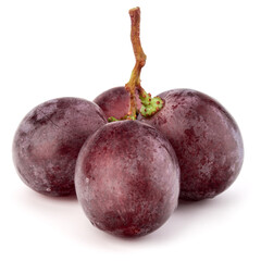 Red grape berry bunch isolated on white background cutout