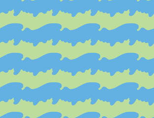 Fototapeta na wymiar Vector texture background, seamless pattern. Hand drawn, green, blue colors.