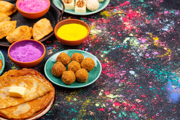 Traditional Indian Holi festival food