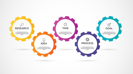 Infographic template with options or steps for business concept. Vector Illustration EPS10