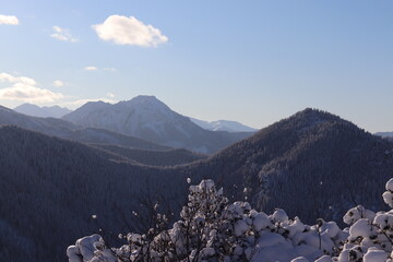 Tatry zimą, góry zimą, ośnieżone szczyty © Monika