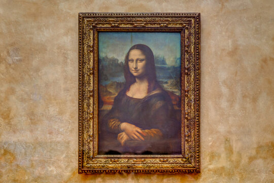 The Mona Lisa Painting of Leonardo Da Vinci at Louvre Editorial