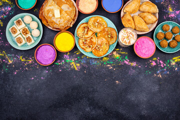 Traditional Indian Holi festival food
