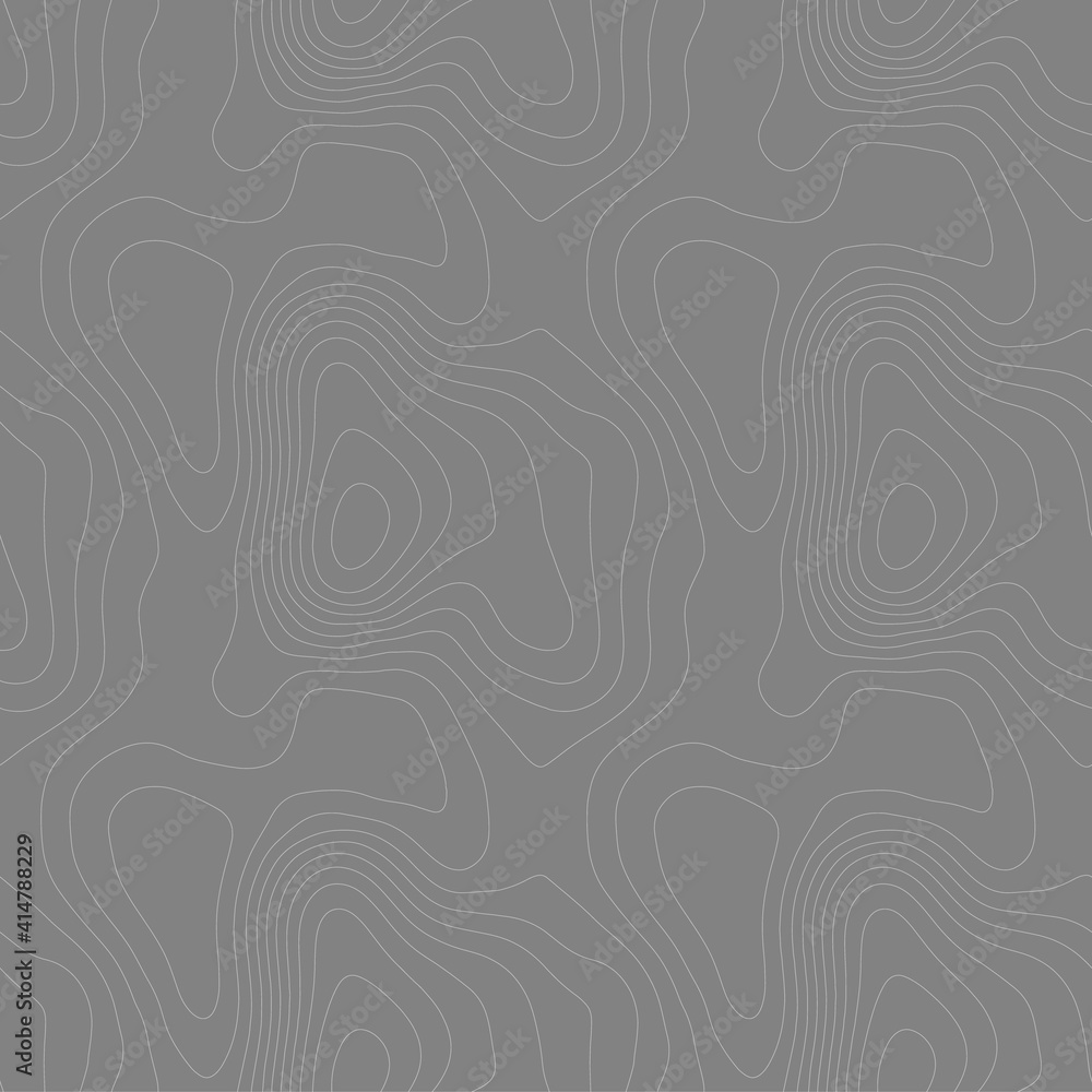Poster line topography map seamless pattern. seamless vector topographic map background. contour background