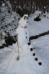 Snow woman in winter, Germany
