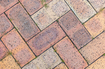 レンガの床の写真。素材。
