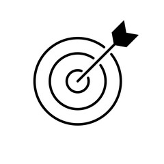 Simple Line Icon goal, target business sign. Vector Illustration EPS10