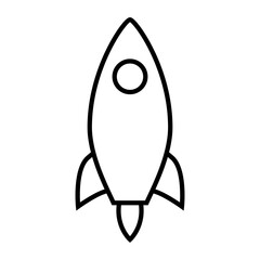 Simple Line Icon rocket, start up business sign. Vector Illustration EPS10