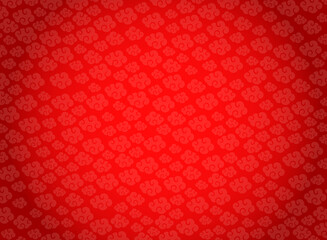 red pattern in Japanese or Chainese background. Vector illustration
