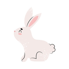 cartoon cute rabbit icon, colorful design
