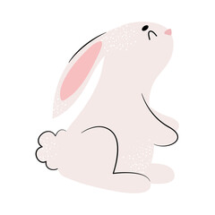 cartoon rabbit icon, colorful design