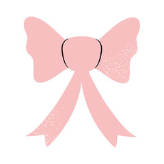 pink decorative bow icon, colorful design
