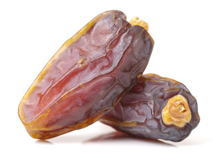 medjool dates on white background