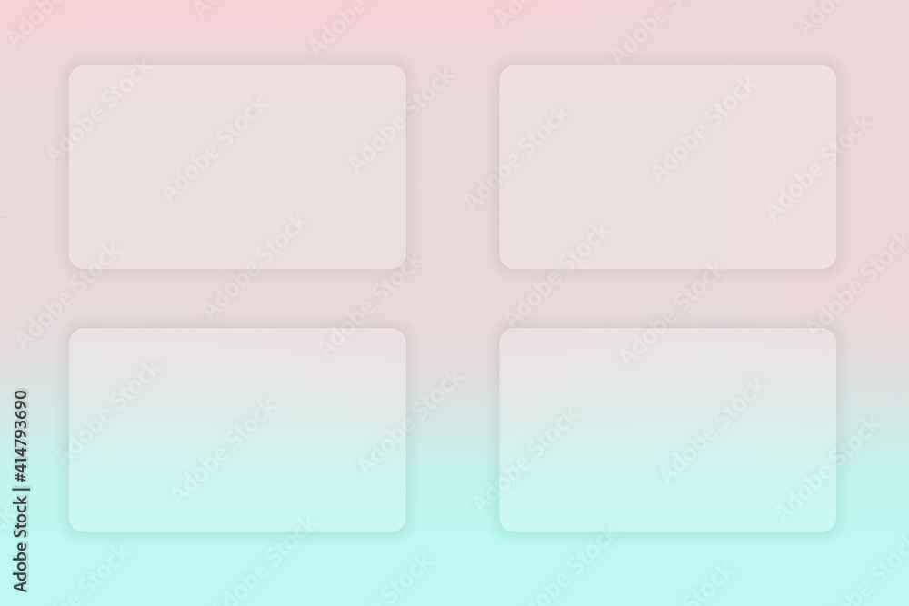 Aufkleber abstract gradient background. transparent frame in glass morphism style