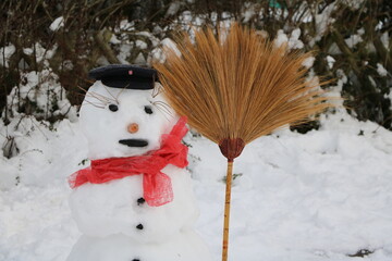 Snowman in winter, Germany