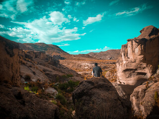 hiker in the mountains