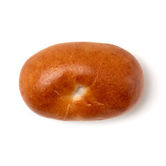 Homemade pasty, Russian stuffed pastry. Pirozhki isolated on white background. Flat lay, top view.