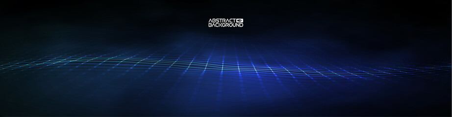 Futuristic vector illustration. Blue technology background. Big data vector. Technology wave abstract background.