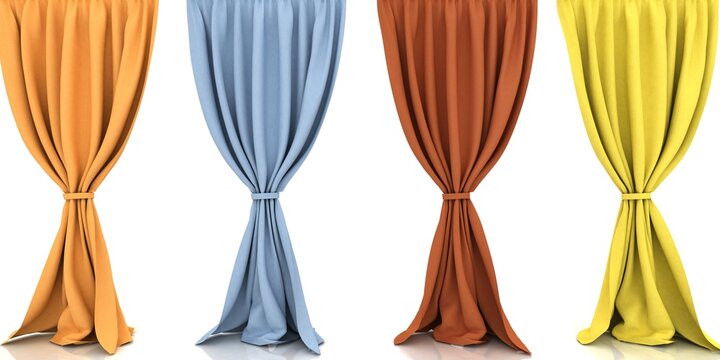 curtains .3d Render Illustration..