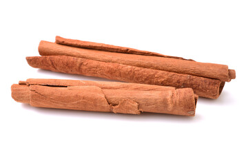 cinnamon sticks isolated on white