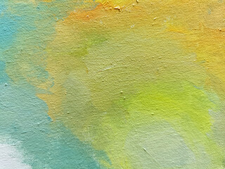 Sunny orange summer sky background oil painting