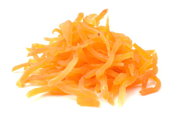 dried sweet potato on white background