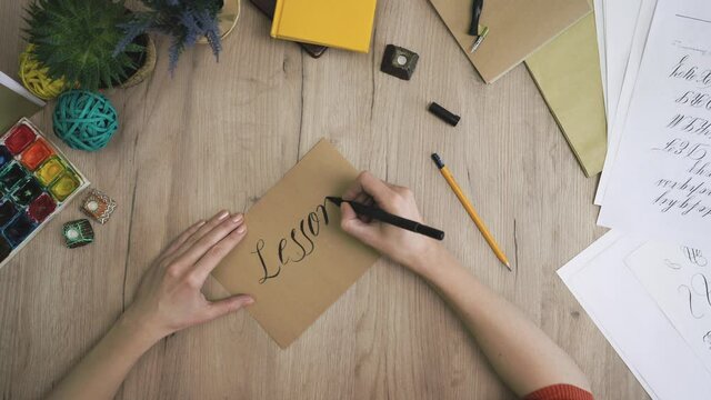 Lesson 7 Writing In A Craft Paper in Hand Lettering Way